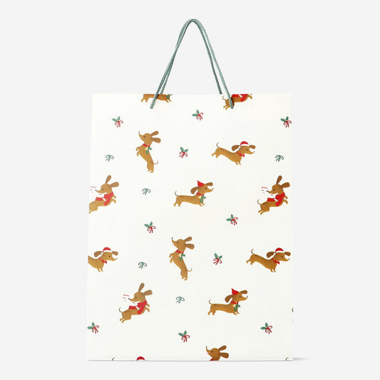 Gift bag with dachshund pattern