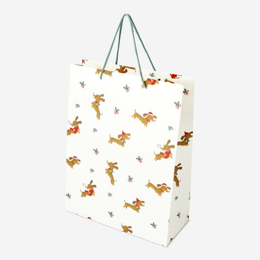 Gift bag with dachshund pattern