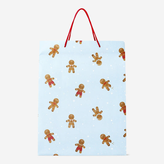 Gift bag with gingerbread people