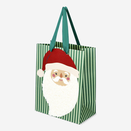 Bolsa de regalo con barba de Papá Noel