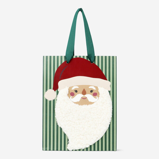 Bolsa de regalo con barba de Papá Noel