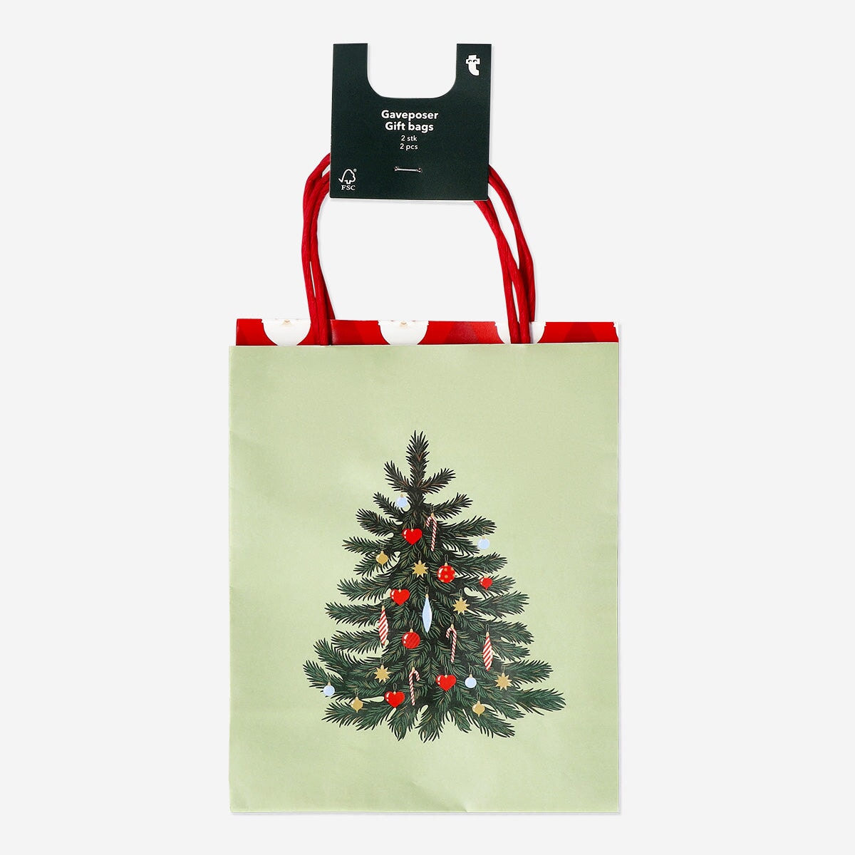 Gift Bags with Christmas Motifs - 2 pcs Party Flying Tiger Copenhagen 