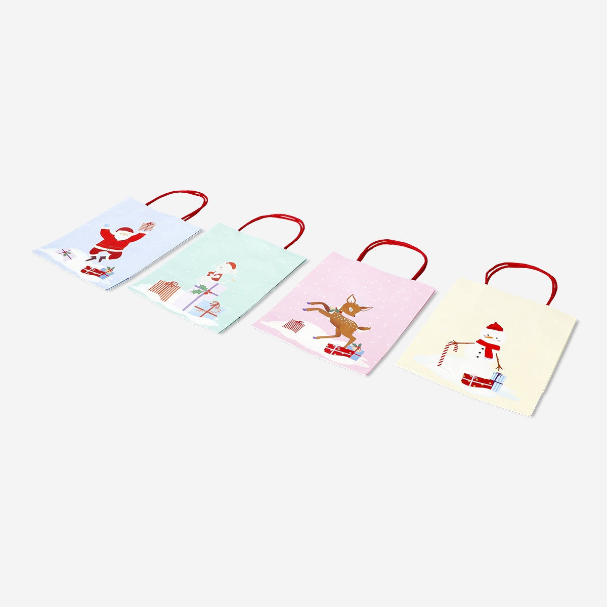 Gift Bags with Christmas Motifs - 4 pcs Party Flying Tiger Copenhagen 