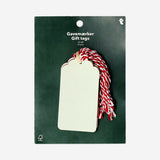 Gift tags with red and white string - 12 pcs Office Flying Tiger Copenhagen 