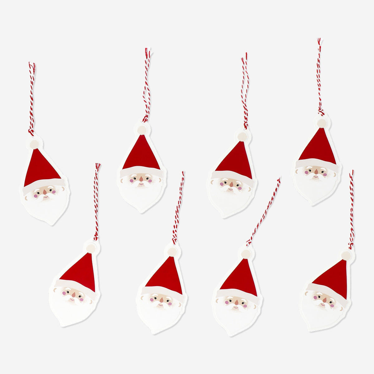 Gift Tags with Santa - 8 pcs Party Flying Tiger Copenhagen 