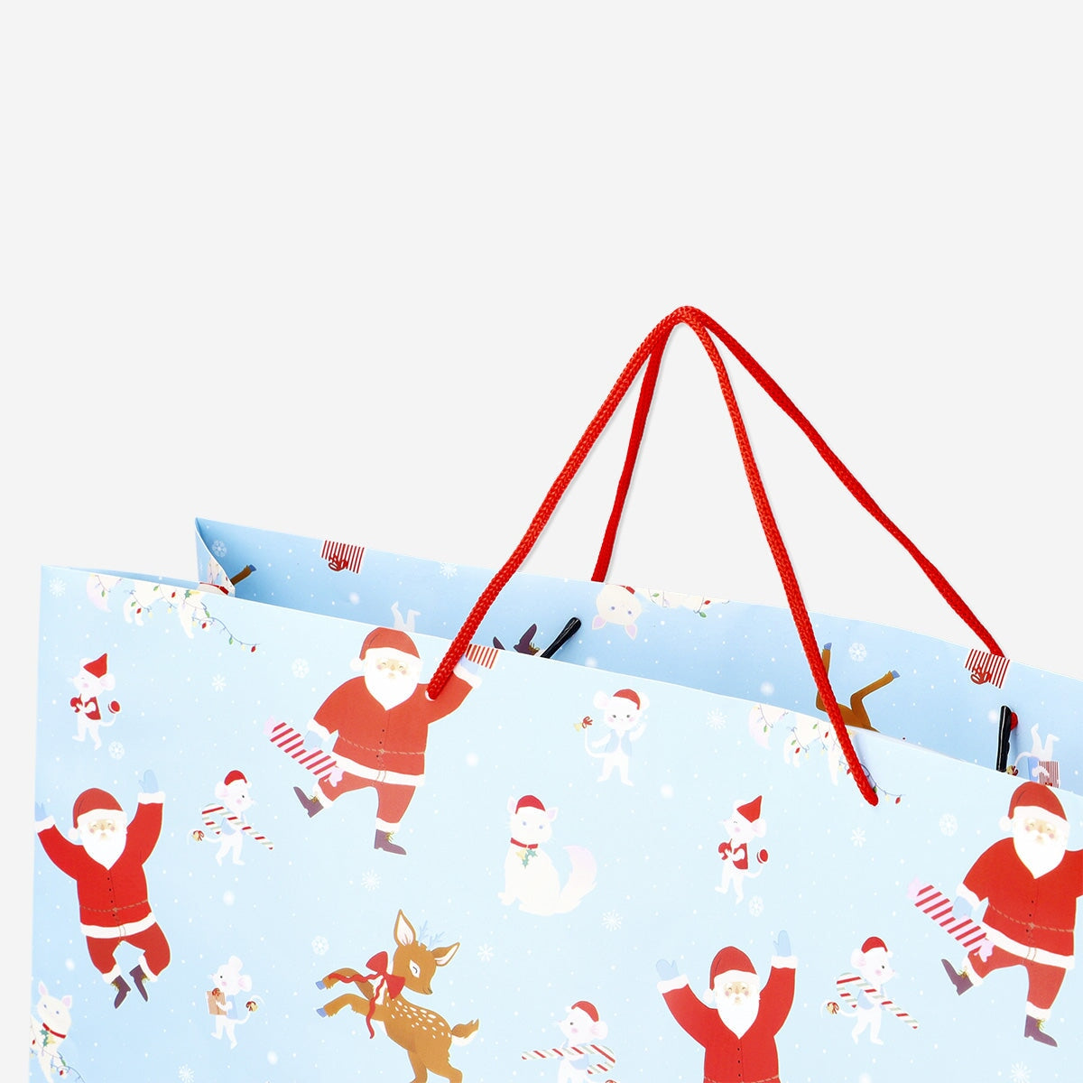 Gift Wrapping Bag with Santa and Reindeers - Large Party Flying Tiger Copenhagen 