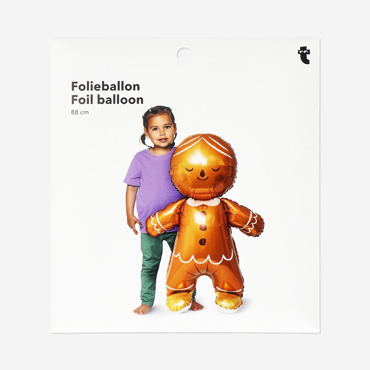 Gingerbread man as foil balloon - 86 cm Party Flying Tiger Copenhagen 