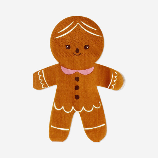 Gingerbread man napkins - 16 pcs
