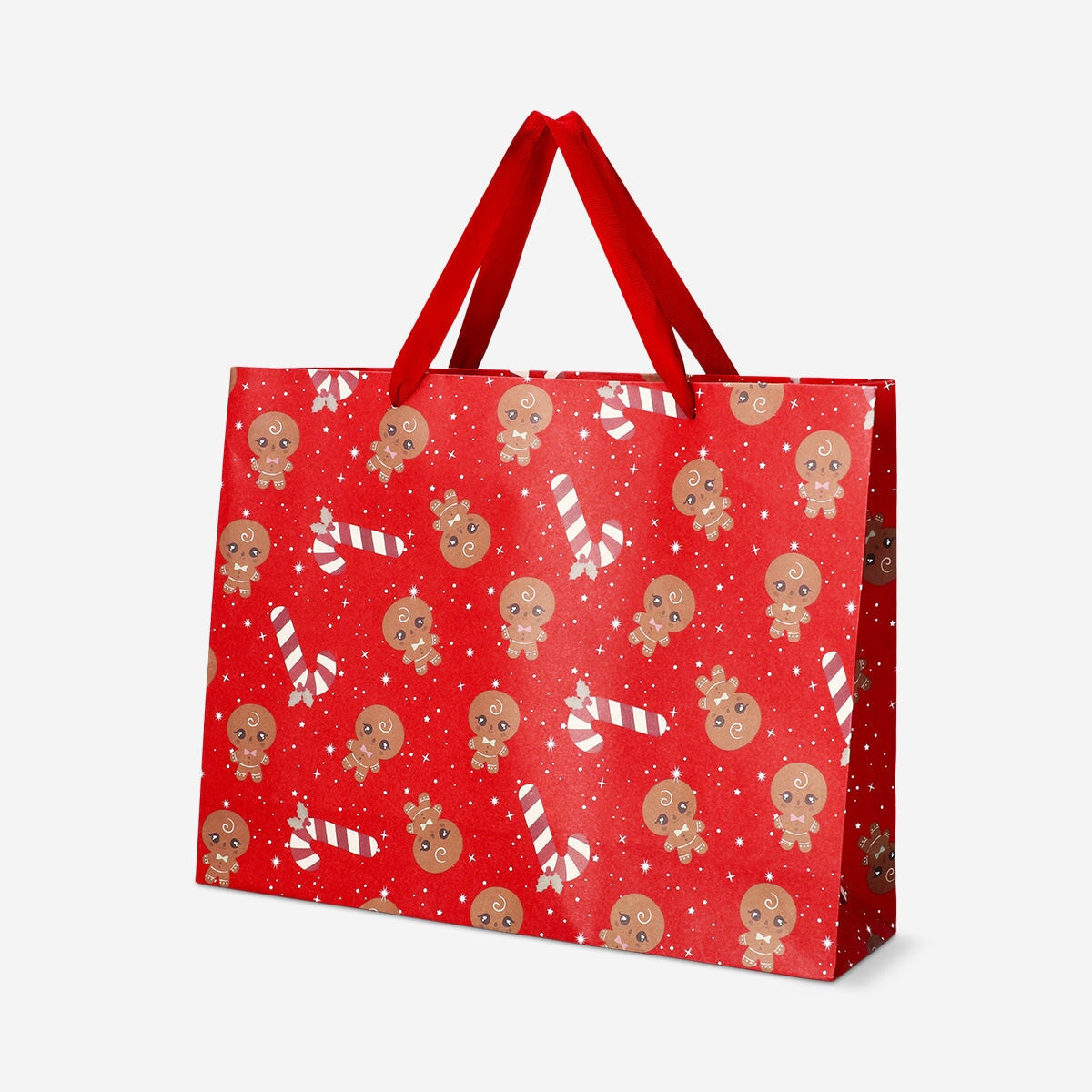 Gingerbread men and candy canes gift bag Office Flying Tiger Copenhagen 
