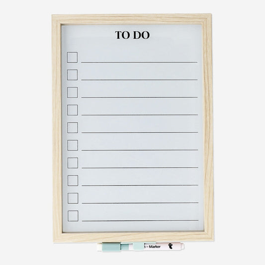 Glass planner board with marker - A4