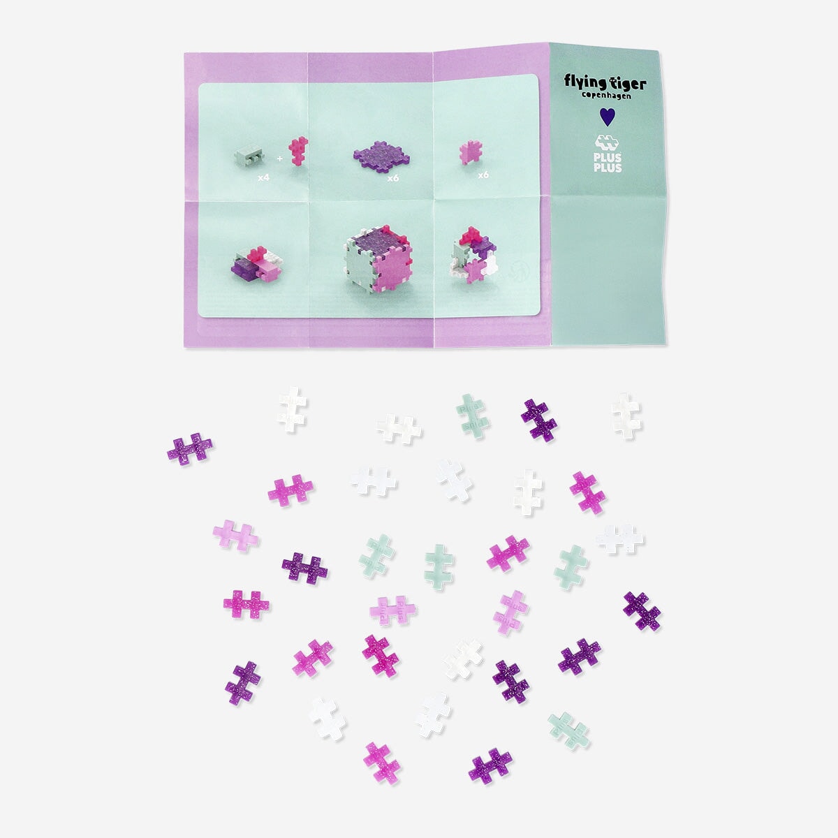 Glitter building mix 240 pcs - Plus Plus x Flying Tiger Copenhagen Toy Flying Tiger Copenhagen 