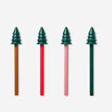 Glitter gel pens with Christmas tree toppers - 4 pcs Office Flying Tiger Copenhagen 