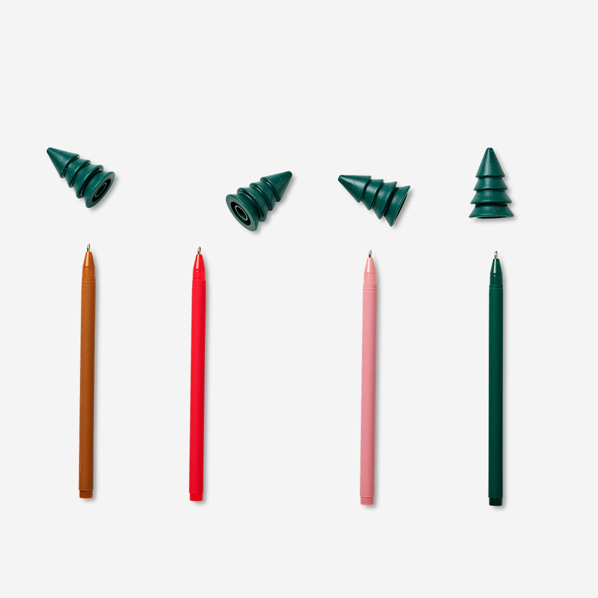 Glitter gel pens with Christmas tree toppers - 4 pcs Office Flying Tiger Copenhagen 