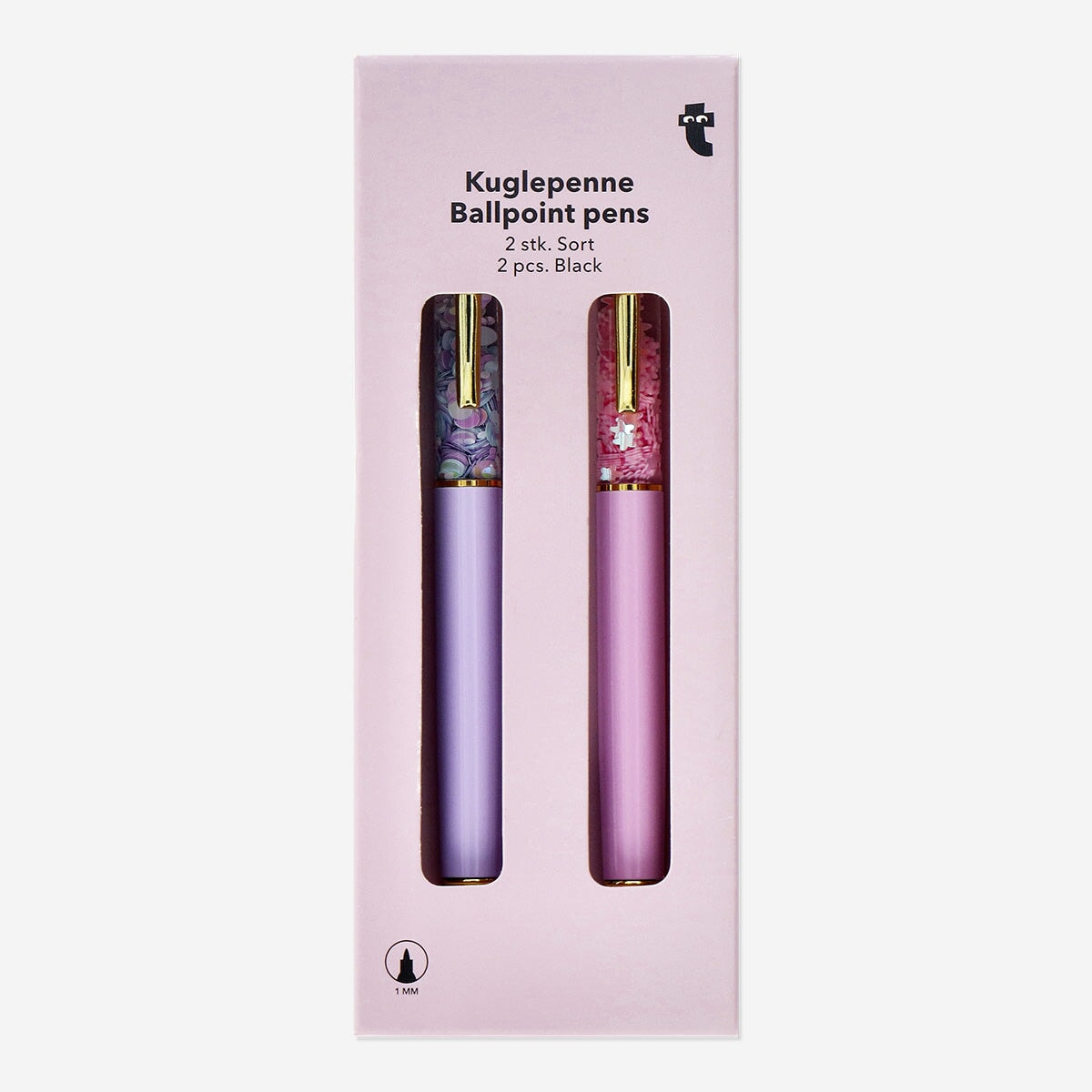 Glittery Ballpoint Pens - 2 pcs Office Flying Tiger Copenhagen 