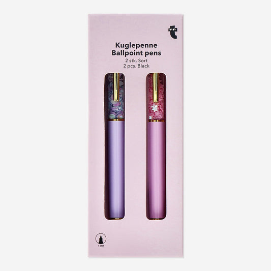 Glittery ballpoint pens - 2 pcs