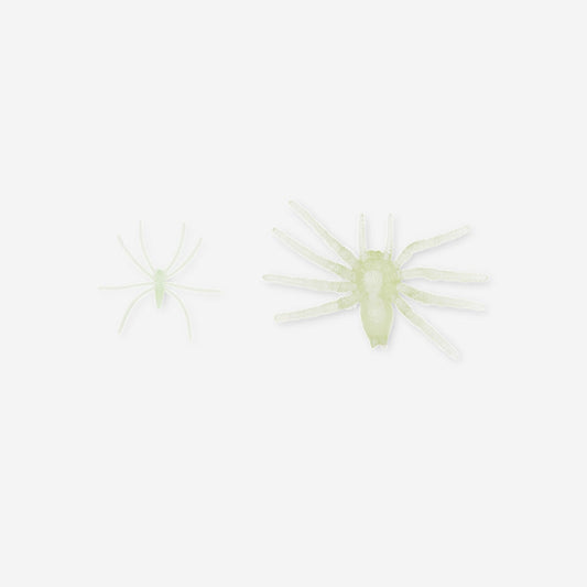 Glow in the Dark Spiders - 12 stk