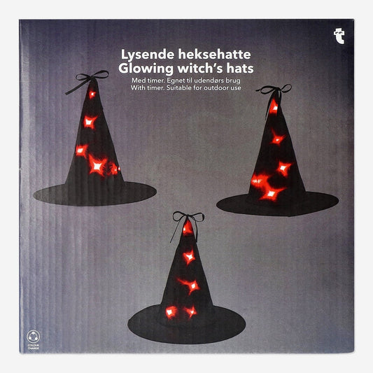 Chapeaux de sorcière lumineux - 3 pcs