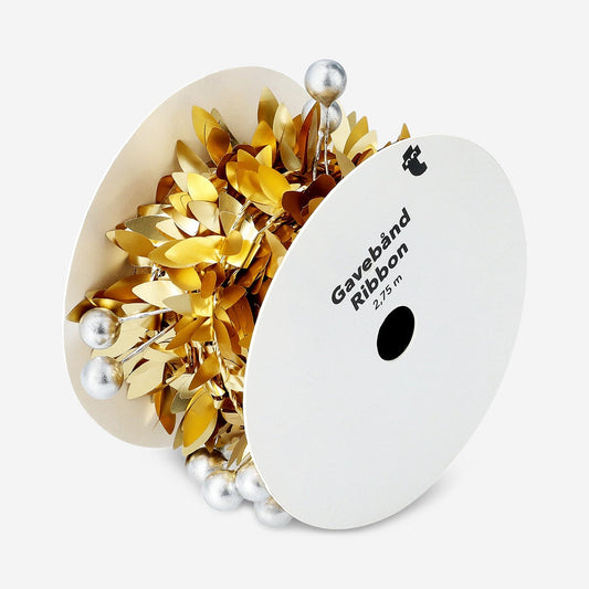 Gold holly garland - 3 m