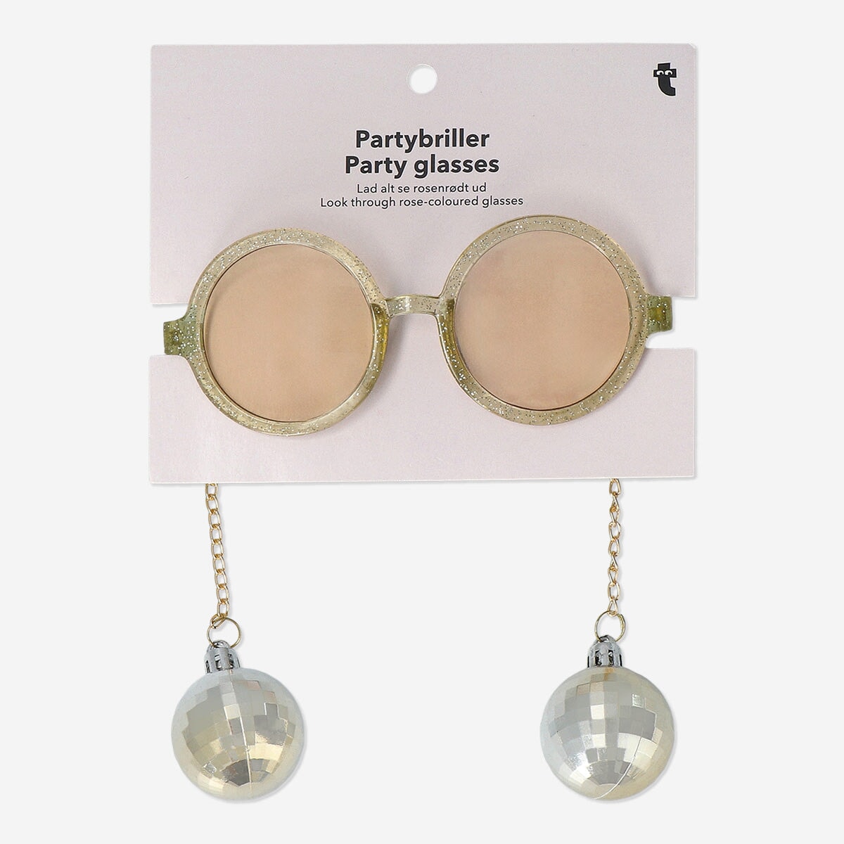 Gold party glasses with disco balls Party Flying Tiger Copenhagen 