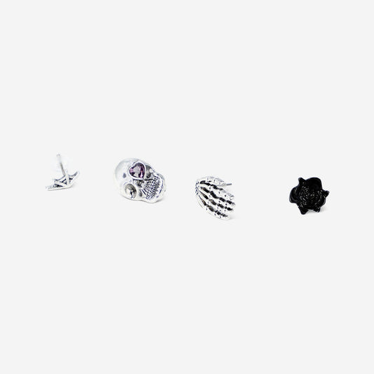 Gothic ear studs - 9 pcs