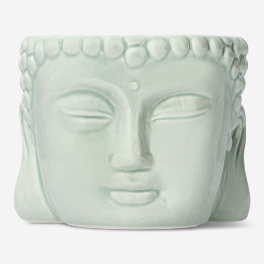 Green buddha head flowerpot