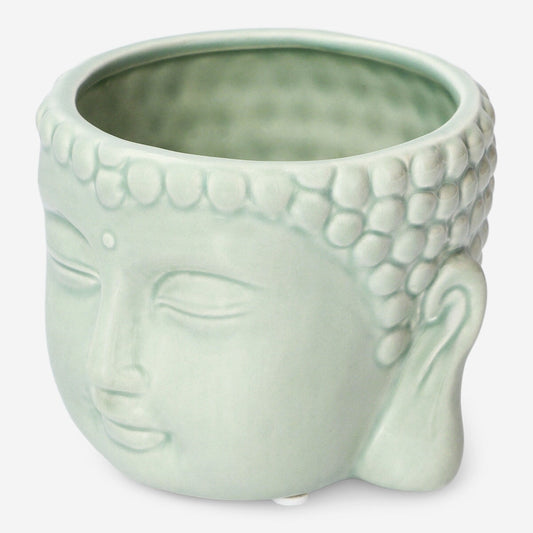 Green buddha head flowerpot