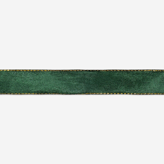 Green satin ribbon - 10 m