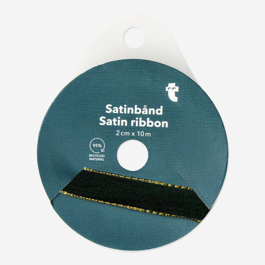 Ruban de satin vert - 10 m