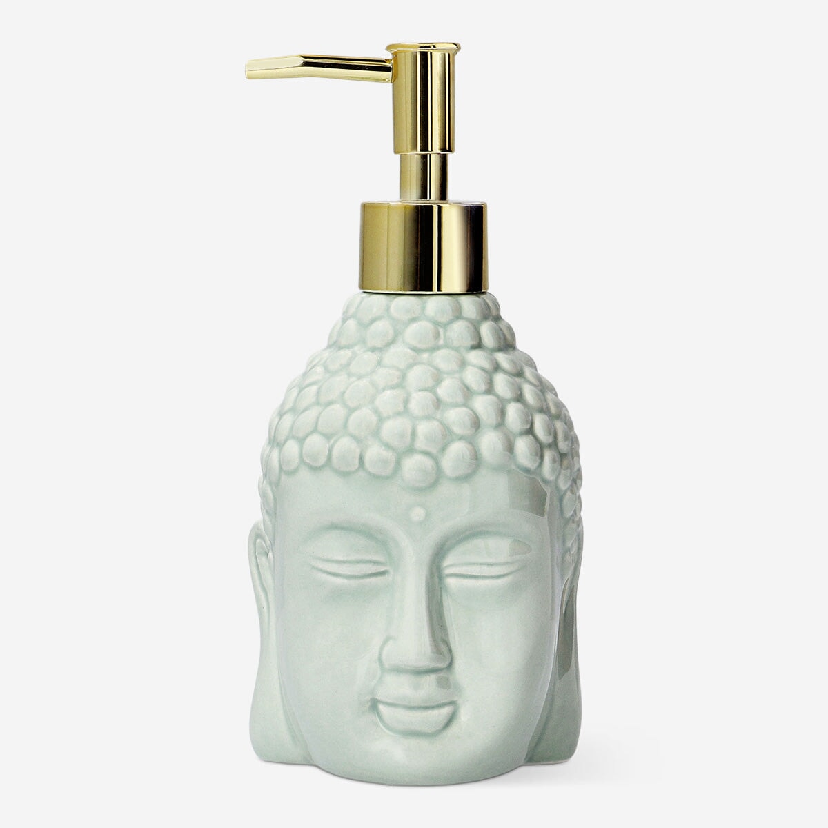 Green soap dispenser with Buddha head Home Flying Tiger Copenhagen 