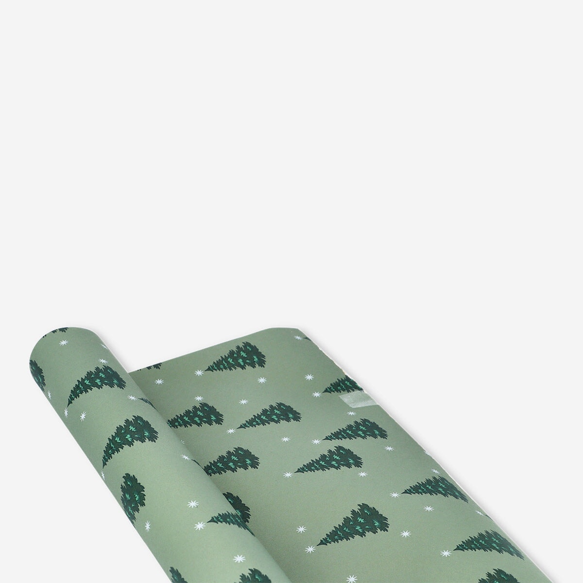 Green Wrapping Paper with Christmas Trees - 400x70 cm Party Flying Tiger Copenhagen 