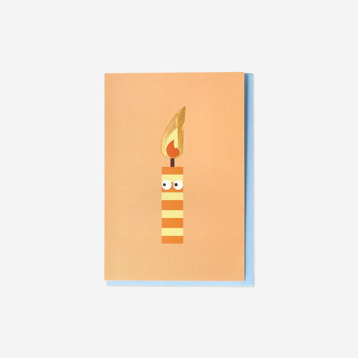 Greetings card with burning candle office Flying Tiger Copenhagen 