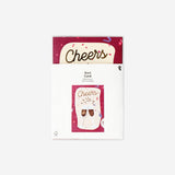 Greetings card with champagne glasses office Flying Tiger Copenhagen 