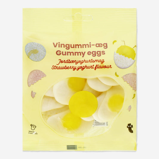 Gummy eggs. Strawberry yoghurt flavour