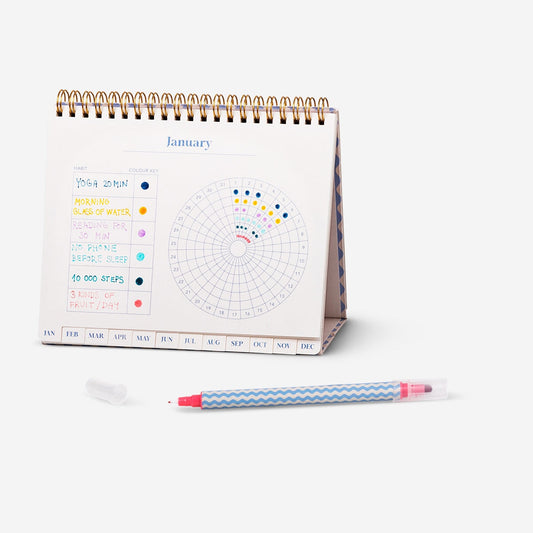 Habit tracker planning pad for desk