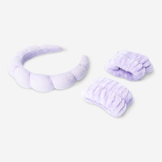 Bandeau pour le lavage du visage avec bracelets