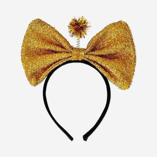 Hairband with gold bow