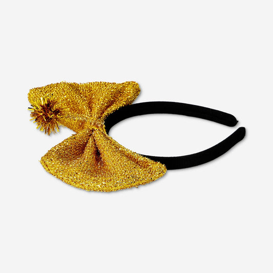 Hairband with gold bow