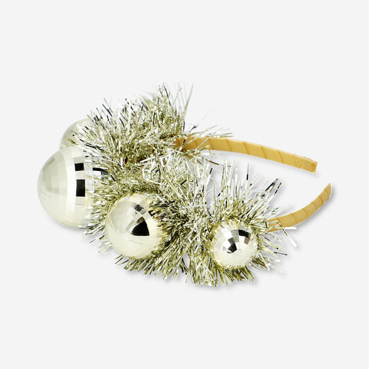 Hairband with gold disco balls
