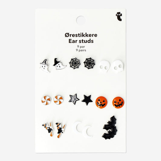 Halloween Orecchini a bottone - 9 pz