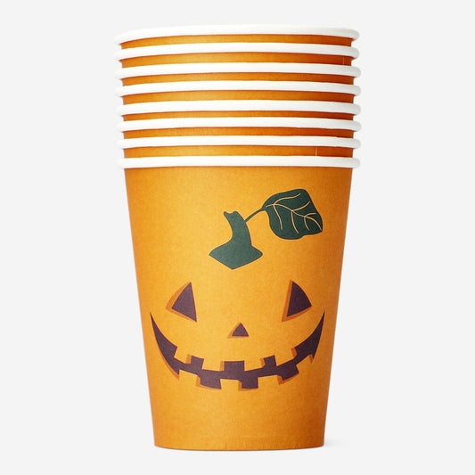 Halloween paper cups - 8 pcs