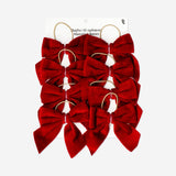 Hanging red velvet bows - 8 pcs Home Flying Tiger Copenhagen 