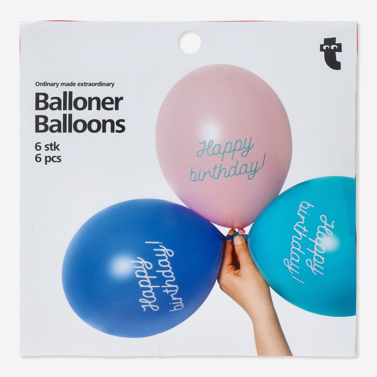 Happy birthday balloons. 6 pcs Party Flying Tiger Copenhagen 