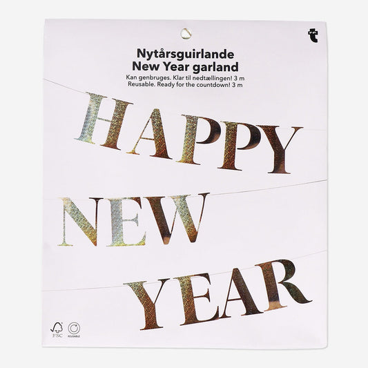 Happy New Year garland - 300 cm