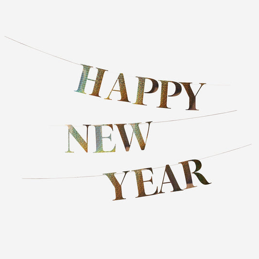 Happy New Year holographic garland