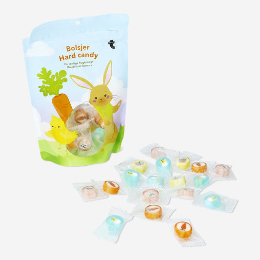 Hardboiled candy with Easter motifs