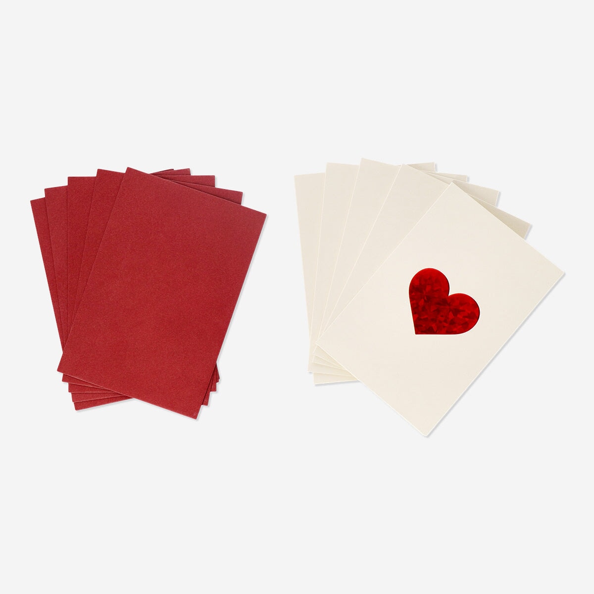 Heart Cards and Envelopes - 5 pcs Party Flying Tiger Copenhagen 