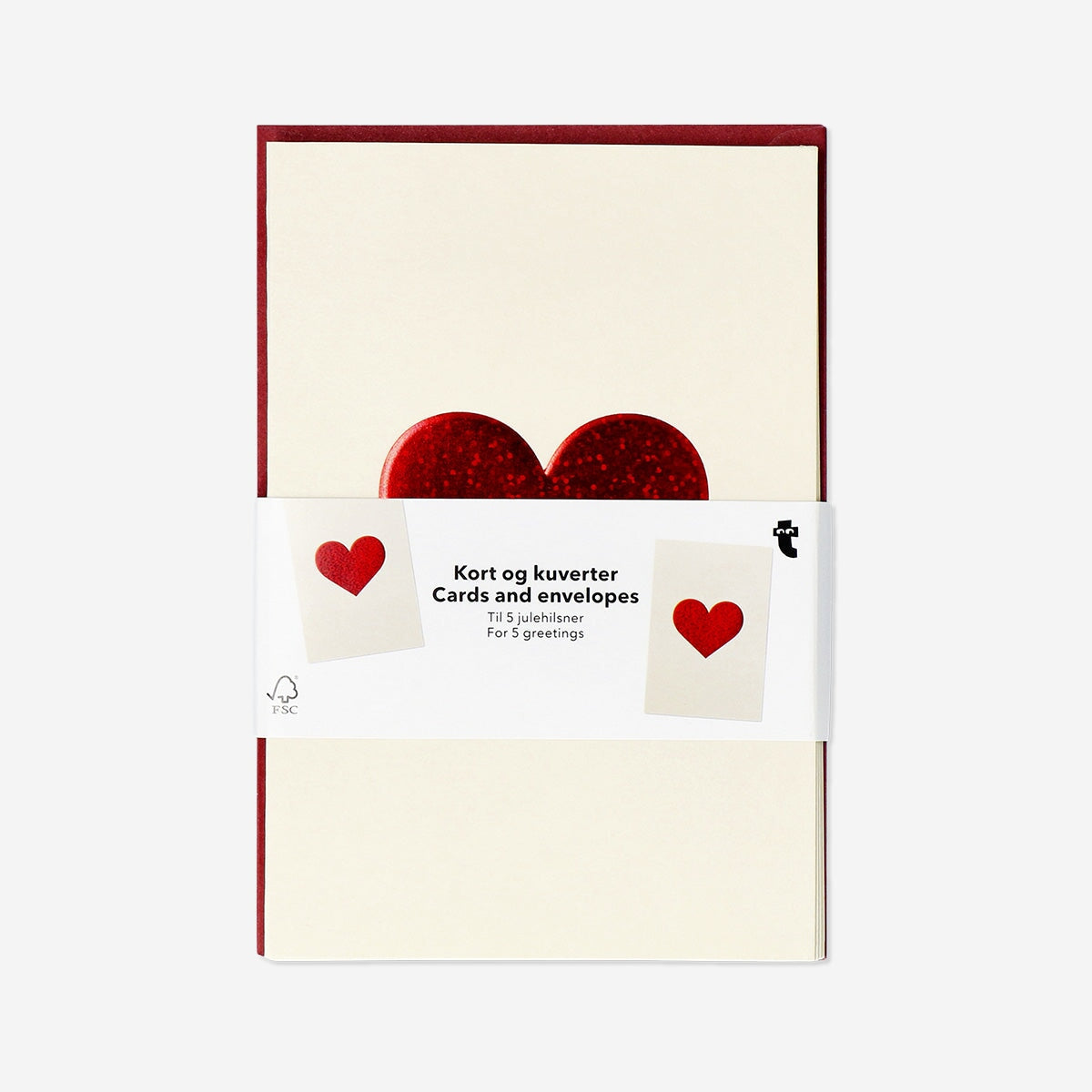 Heart greetings card - 5 pcs Office Flying Tiger Copenhagen 