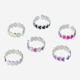 Heart-Shaped Adjustable Rings - 6 pcs Personal care Flying Tiger Copenhagen 