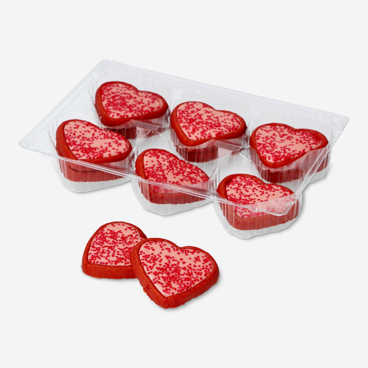 Heart shaped cookies with strawberry flavour Food Flying Tiger Copenhagen 