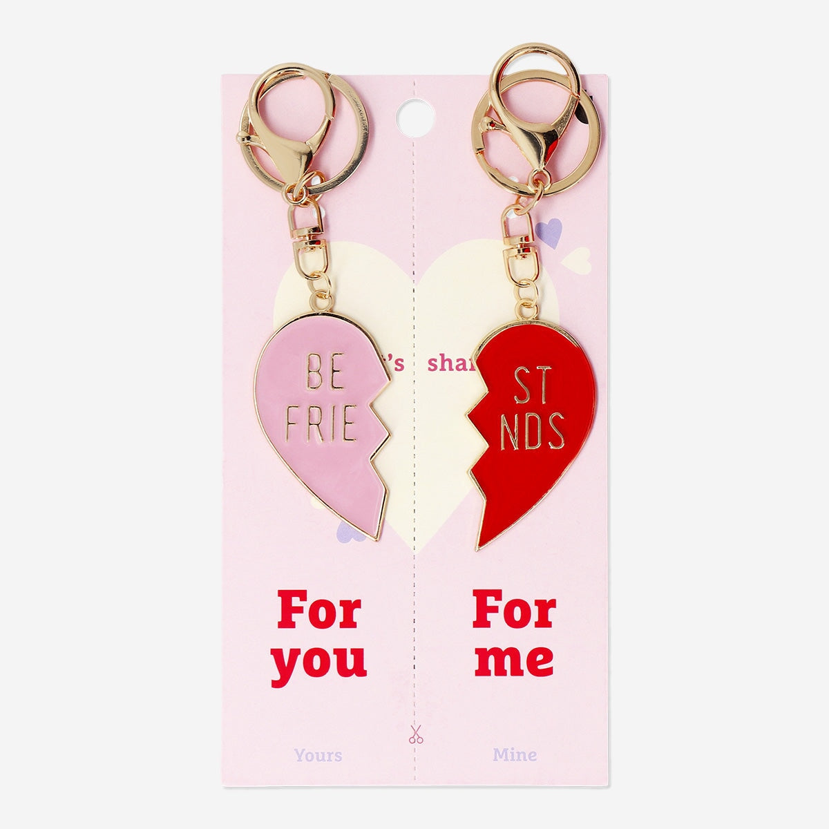 Heart shaped friendship key rings Textile Flying Tiger Copenhagen 